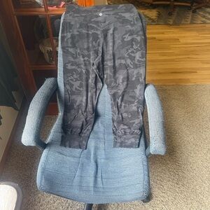 Lululemon Black Camouflage Cropped Joggers